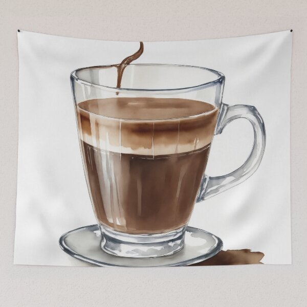 Item preview, Coffee Glass Watercolour Painting designed and sold by RossWilson12.