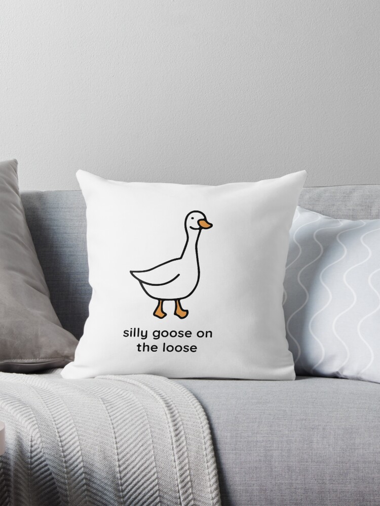 Thumbnail 1 of 4, Pillow, Silly Goose on the Loose designed and sold by maura41.