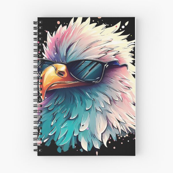 Item preview, Funny bald eagle in sunglasses pastel watercolor splash designed and sold by TomFrontierArt.