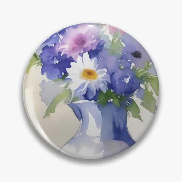 Item preview, Botanical Watercolour Jug Of Flowers Painting designed and sold by RossWilson12.