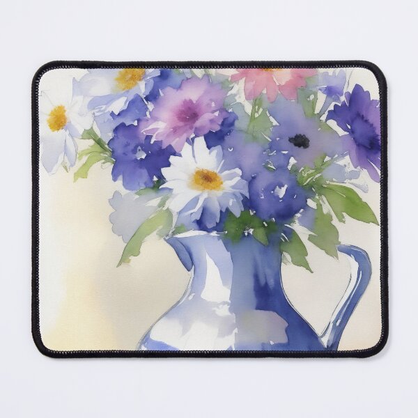 Item preview, Botanical Watercolour Jug Of Flowers Painting designed and sold by RossWilson12.