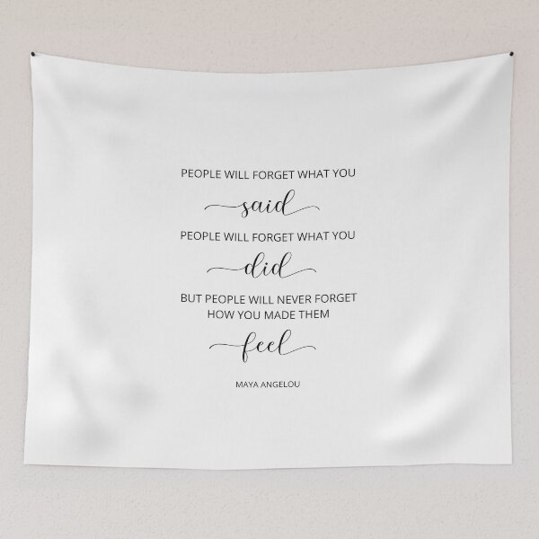 Item preview, Maya Angelou Quote, People Will Forget What You Said Quote designed and sold by GardenistaShop.