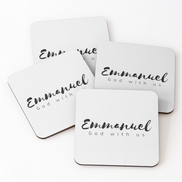 Item preview, Emmanuel God with Us bible verse | Matthew 1 23 | Matt 1 23 designed and sold by Faith at Work.