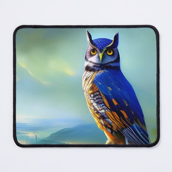 Item preview, Blue Owl, impasto, Ai Generated Art  designed and sold by ACC .