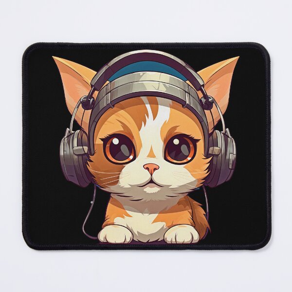 Item preview, Cat Wearing Headphones | Kitten Wearing Headphones designed and sold by CoolHippoQuotes.