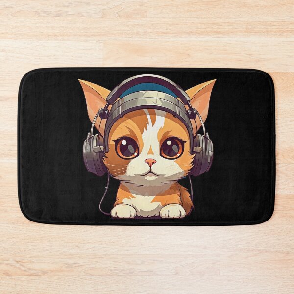 Item preview, Cat Wearing Headphones | Kitten Wearing Headphones designed and sold by CoolHippoQuotes.