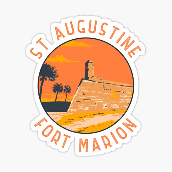 Item preview, St Augustine Florida Retro Distressed Circle designed and sold by KrisSidDesigns.