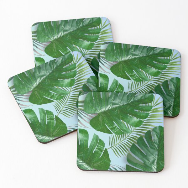 Item preview, Exotic Oasis: Algarve Collection - Vibrant Green Palm Leaves on Green-Blue Gradient designed and sold by Liz Pimenta.
