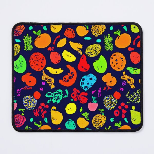 Item preview, Colorful Neon Fruit Pattern Art designed and sold by Health And Fitness Posts e-Store.