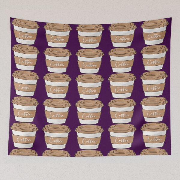 Item preview, Coffee Print - Dark Purple designed and sold by PunjabanJatti.