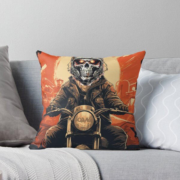 Item preview, Skull fox riding a cafe racer Motocycle event gathering Vintage designed and sold by Easy-Logo.
