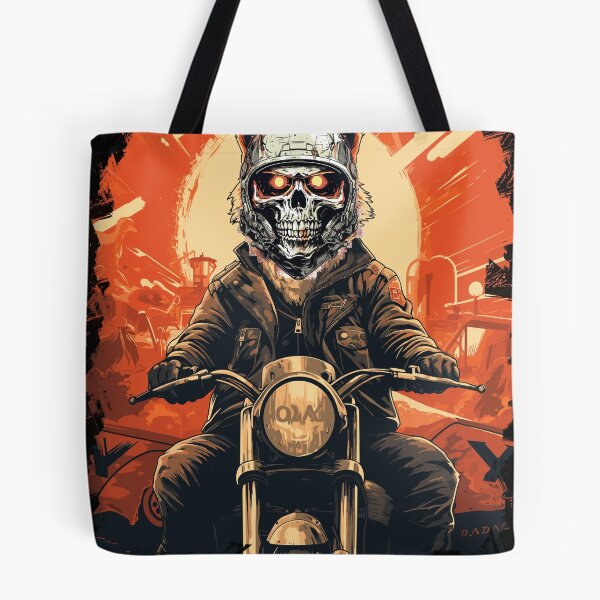 Item preview, Skull fox riding a cafe racer Motocycle event gathering Vintage designed and sold by Easy-Logo.