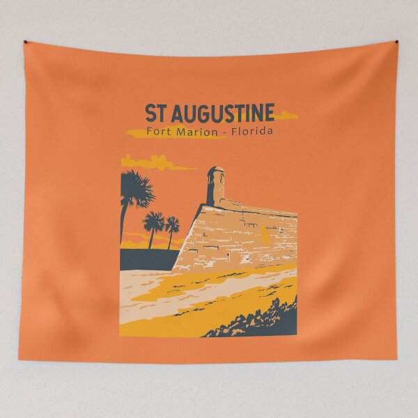 Item preview, St Augustine Florida Travel Art Vintage designed and sold by KrisSidDesigns.