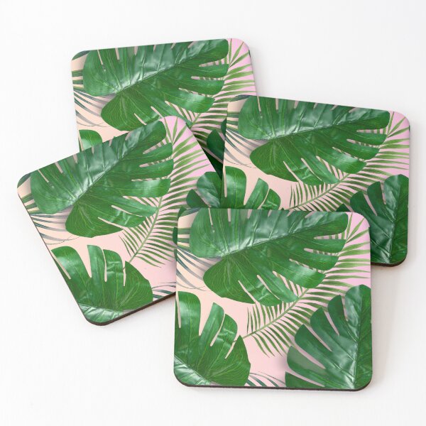Item preview, Exotic Oasis: Algarve Collection - Vibrant Green Palm Leaves on Yellow-Pink Gradient designed and sold by Liz Pimenta.