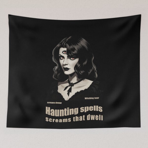 Item preview, Gothic witch head portrait designed and sold by Collagedream.