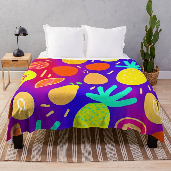 Item preview, Neon Dynamic Fruit Pattern Art designed and sold by Health And Fitness Posts e-Store.