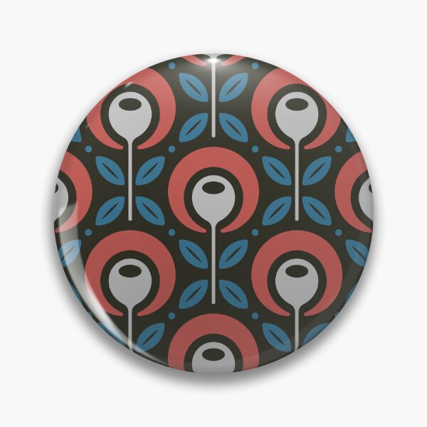 Item preview, KF 0060 D - Retro Vintage Flower Minimalist 70s Modern Geometric Floral Pattern designed and sold by KhakiFinch.