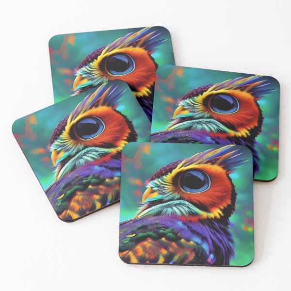 Item preview, Colourful Owl, impasto, Ai Generated Art  designed and sold by ACC .