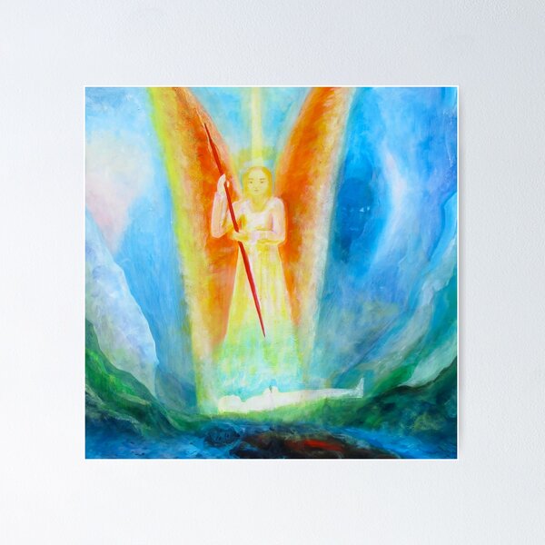 Heavenly Anime Angel' Poster, picture, metal print, paint by