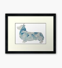 Watercolor Pembroke Welsh Corgi Framed Print