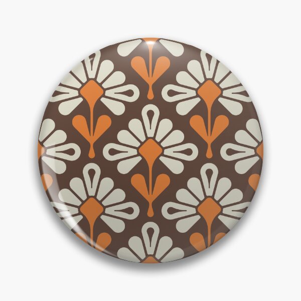 Item preview, KF 0061 D - Retro Vintage Daisy Flower Minimalist 70s Modern Geometric Floral Pattern designed and sold by KhakiFinch.