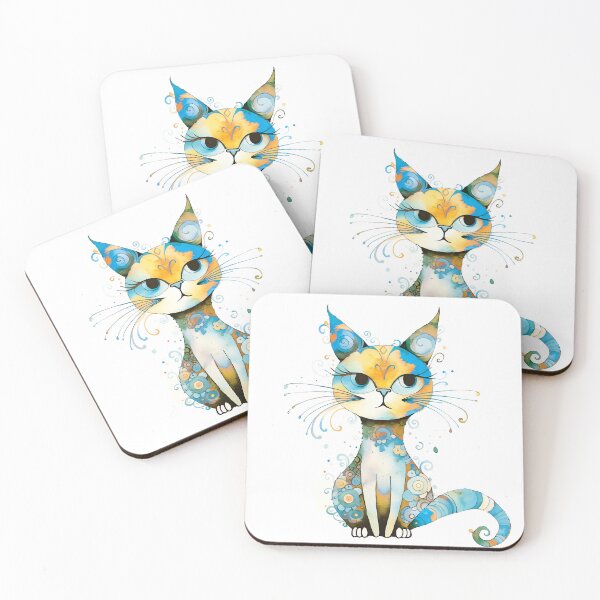 Item preview, Whimsical Cat #4 designed and sold by Cindy Sowers.