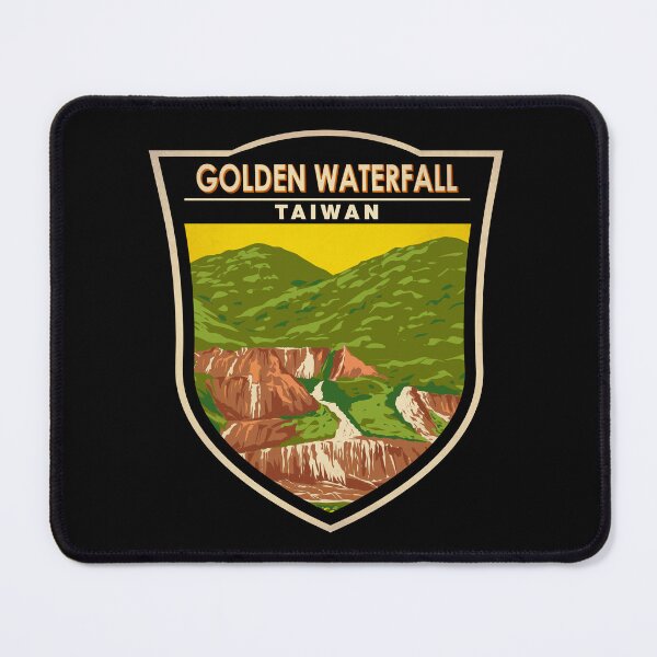 Item preview, Golden Waterfall Taiwan Badge designed and sold by KrisSidDesigns.