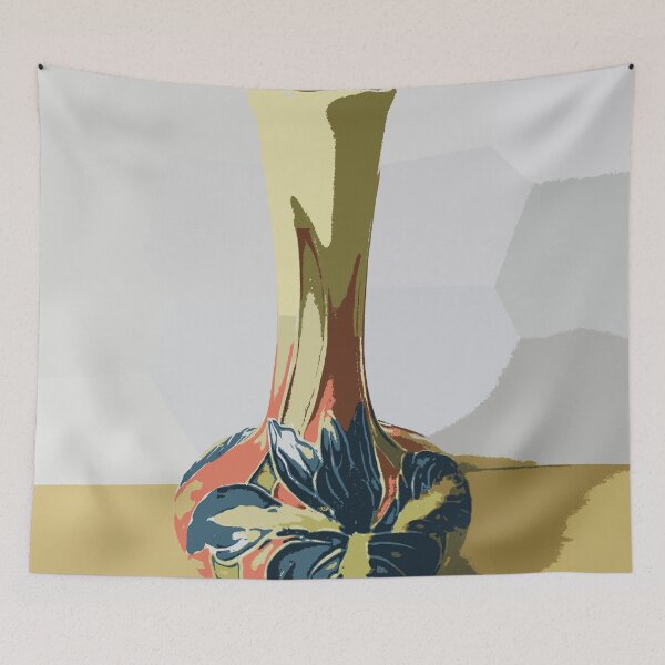 Item preview, Vase with a painted iris designed and sold by BluestPeony.