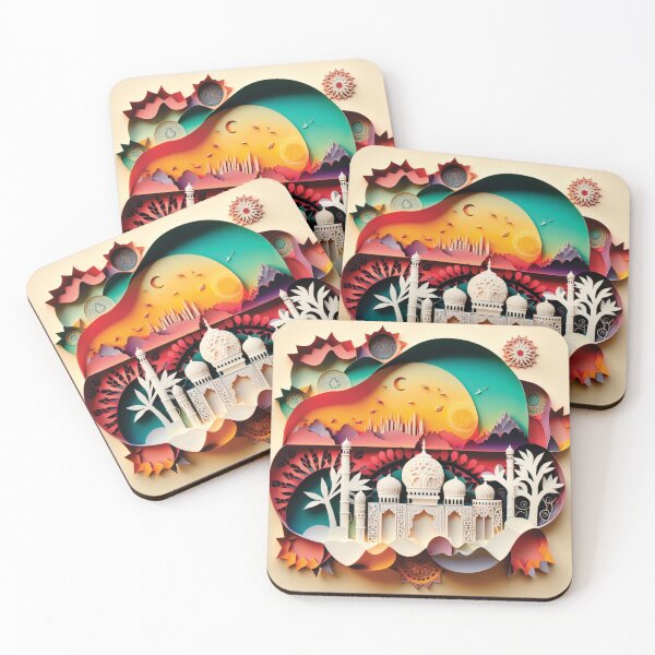 Item preview, taj mahal the wonder of the world, paper cut style designed and sold by artpapercuts.