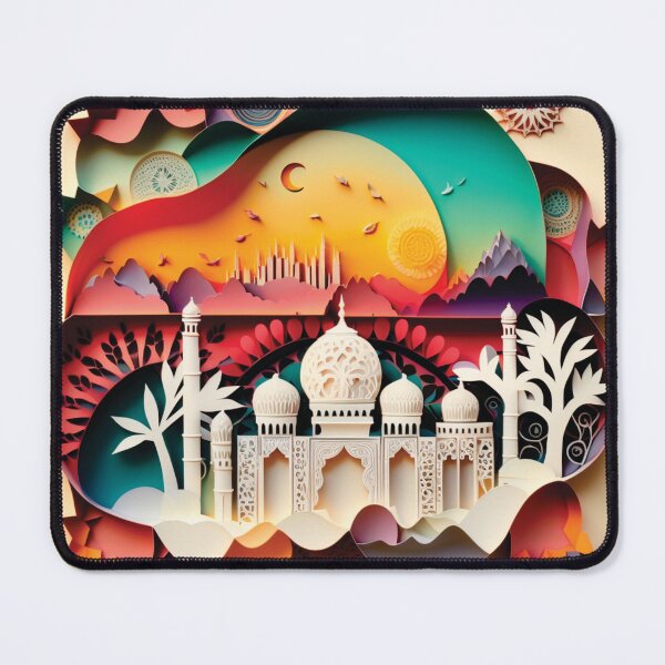 Item preview, taj mahal the wonder of the world, paper cut style designed and sold by artpapercuts.