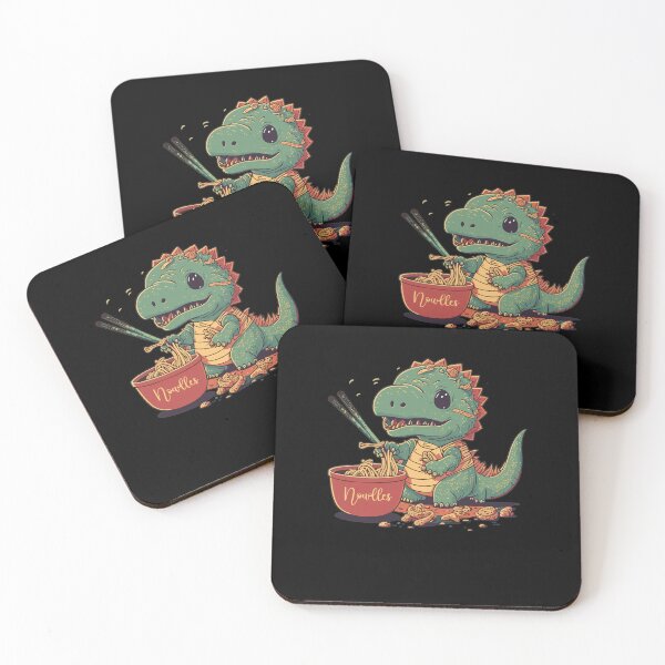 Artikelvorschau, Niedlicher Kawaii-Trex-Drache, der Ramen und Nudeln mit Stäbchen isst: ein Geschenk für Anime-Liebhaber entworfen und verkauft von thegiftedadult.