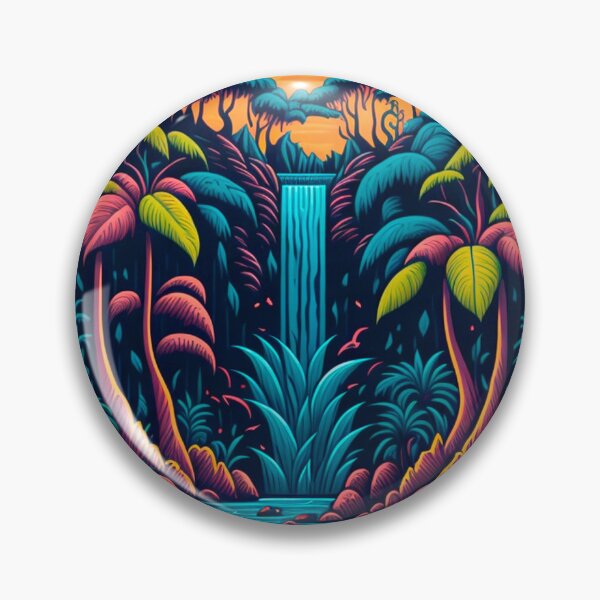 Artikelvorschau, Serene Oasis: Entdecken Sie das tropische Wasserfallparadies entworfen und verkauft von DesignArtEmpire.