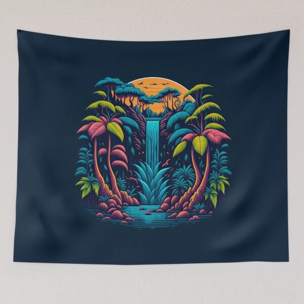 Item preview, Serene Oasis: Discovering Waterfall Tropical Paradise designed and sold by DesignArtEmpire.