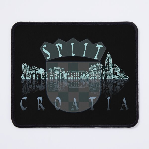 Item preview, Split skyline city of Croatia Croatian Coat of Arms designed and sold by LumbardaDesigns.
