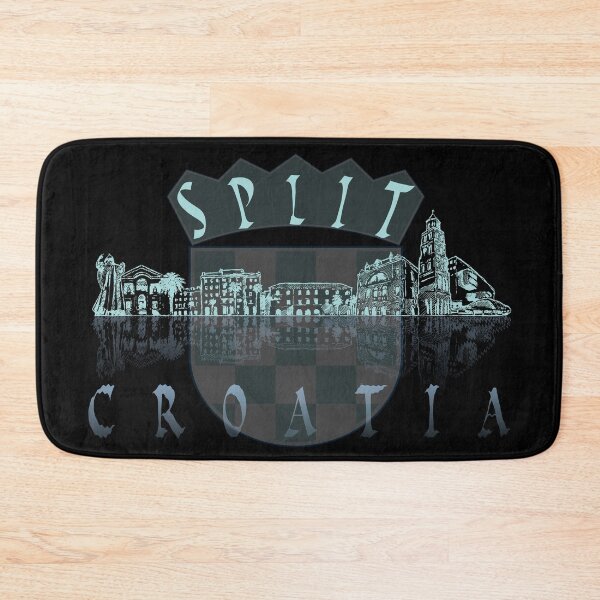 Item preview, Split skyline city of Croatia Croatian Coat of Arms designed and sold by LumbardaDesigns.