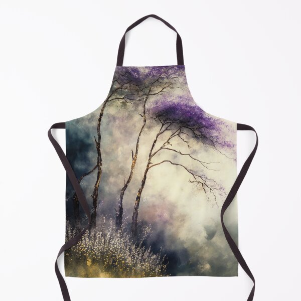 Item preview, Fairytale trees near flowers field designed and sold by SimpleWallArt.