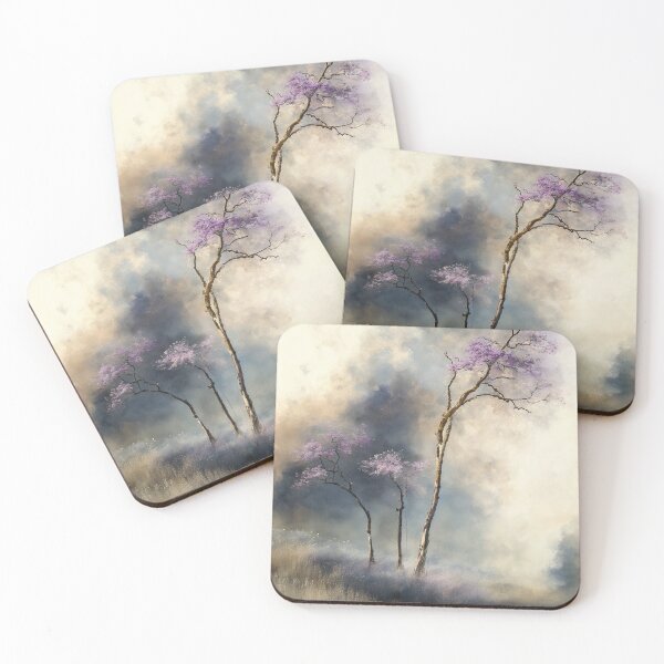 Item preview, Fairytale trees near flowers field designed and sold by SimpleWallArt.