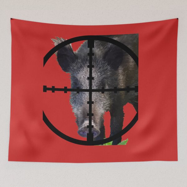 Item preview, Hog Hunting Wild Boar In Scope Vector Art 2 designed and sold by taiche.