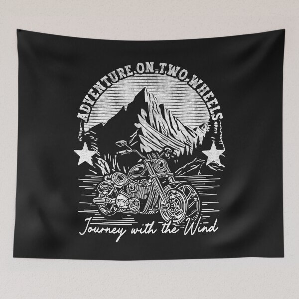 Item preview, Adventure on Two Wheels, Journey with the Wind designed and sold by VichallanStudio.
