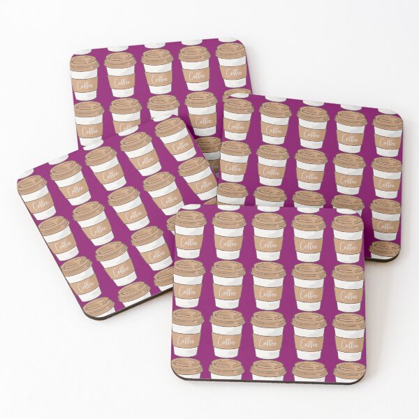 Item preview, Coffee Print - Dark Pink designed and sold by PunjabanJatti.