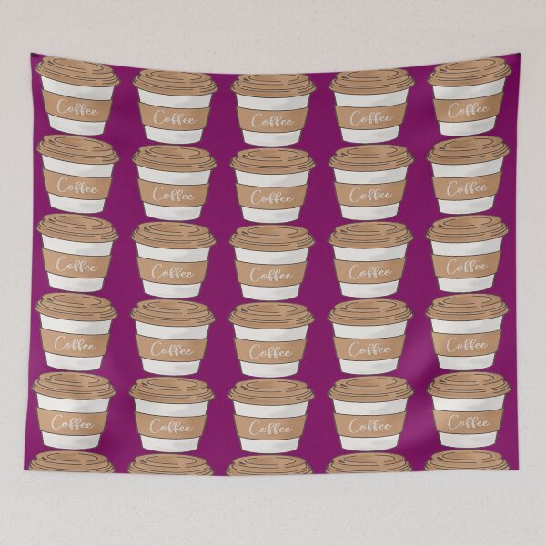 Item preview, Coffee Print - Dark Pink designed and sold by PunjabanJatti.
