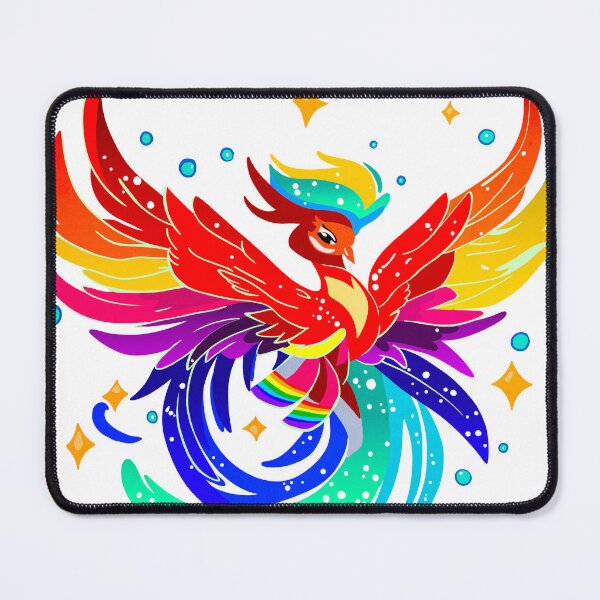 Item preview, Happy Pride Rainbow Phoenix Bird designed and sold by enchantedrealm.