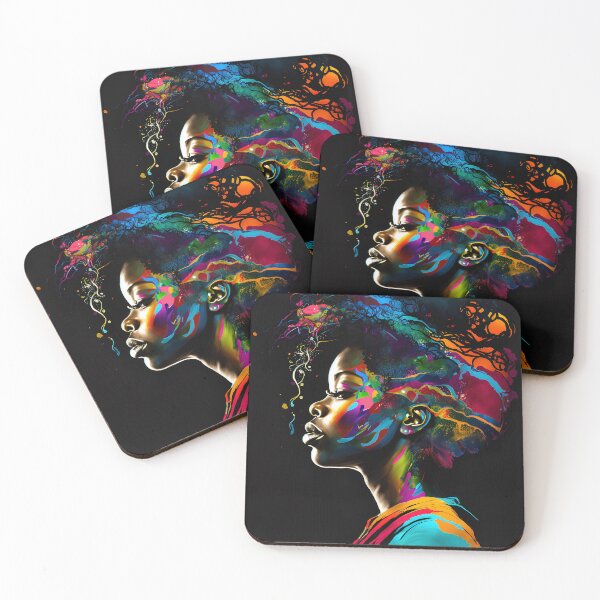 Item preview, Womens Rights Abstract Black Woman Art Print Afrocentric designed and sold by MartynGrey.