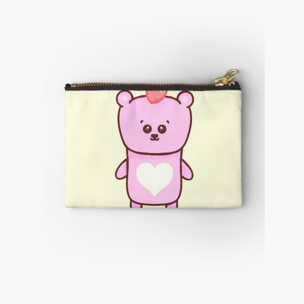 Item preview, Strawberries and crème pink shortcake bear designed and sold by Cakedraws.