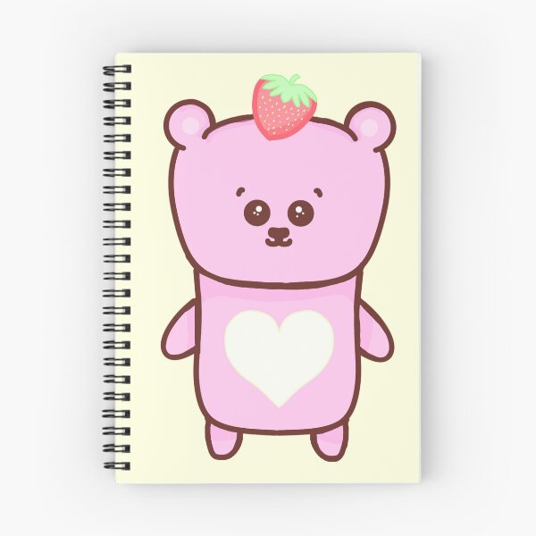 Item preview, Strawberries and crème pink shortcake bear designed and sold by Cakedraws.