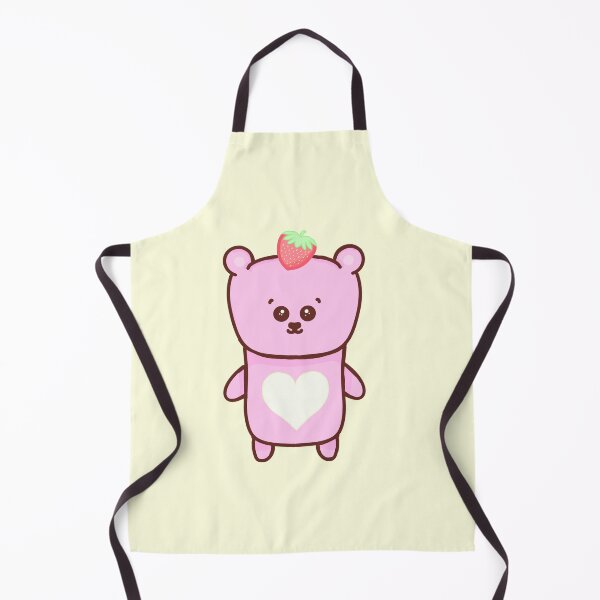 Item preview, Strawberries and crème pink shortcake bear designed and sold by Cakedraws.