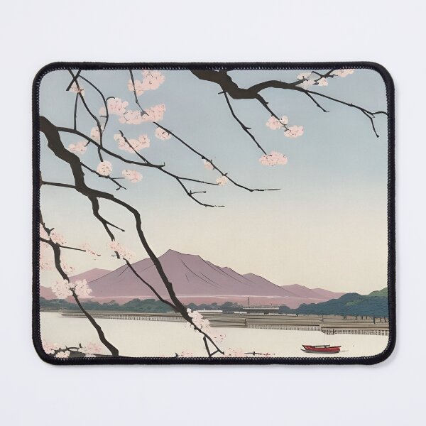 Item preview, Cherry blossom in the Sumida River Ukyio-e vintage art designed and sold by jortan1.