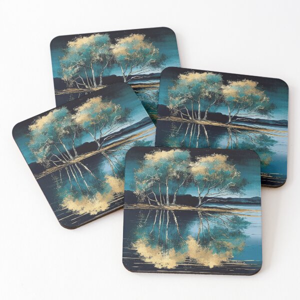 Item preview, Golden Tree Blue Lake Reflections designed and sold by TheArtMage.
