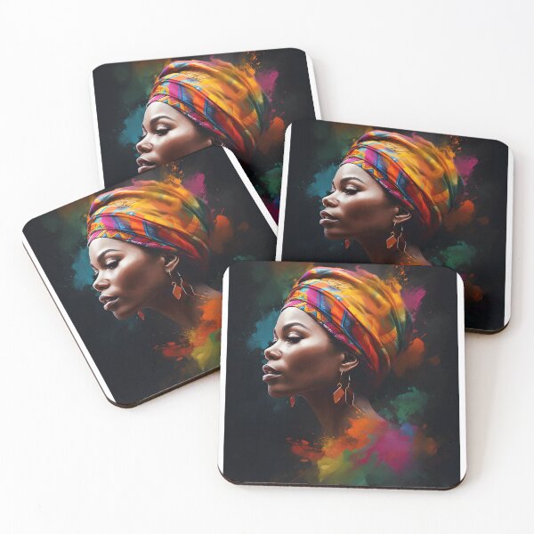 Item preview, Womens Rights Abstract Portrait of a Black African Afrocentric Woman designed and sold by MartynGrey.