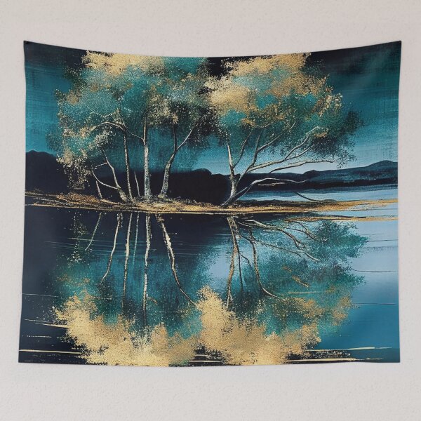 Item preview, Golden Tree Blue Lake Reflections designed and sold by TheArtMage.